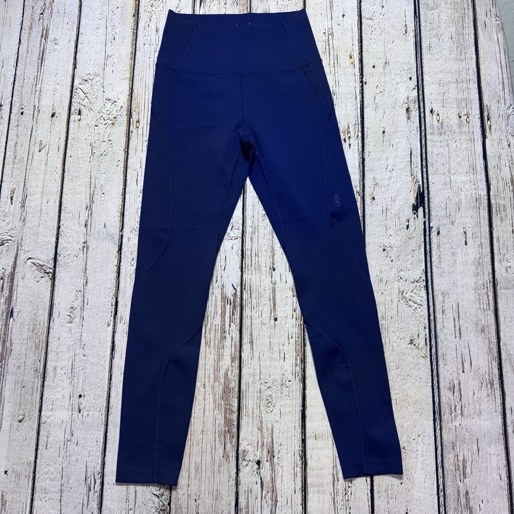 LNDR Leggings Womens Size XS Navy Blue 7/8 Ankle Gym Yoga